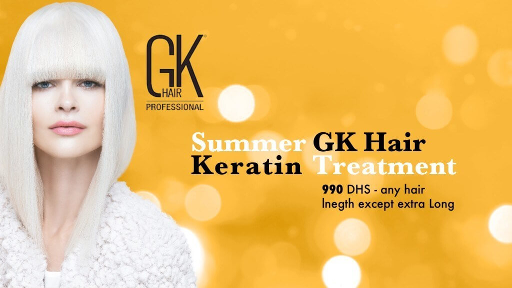 GK Hair Keratin treatment Dubai promotion July 2016